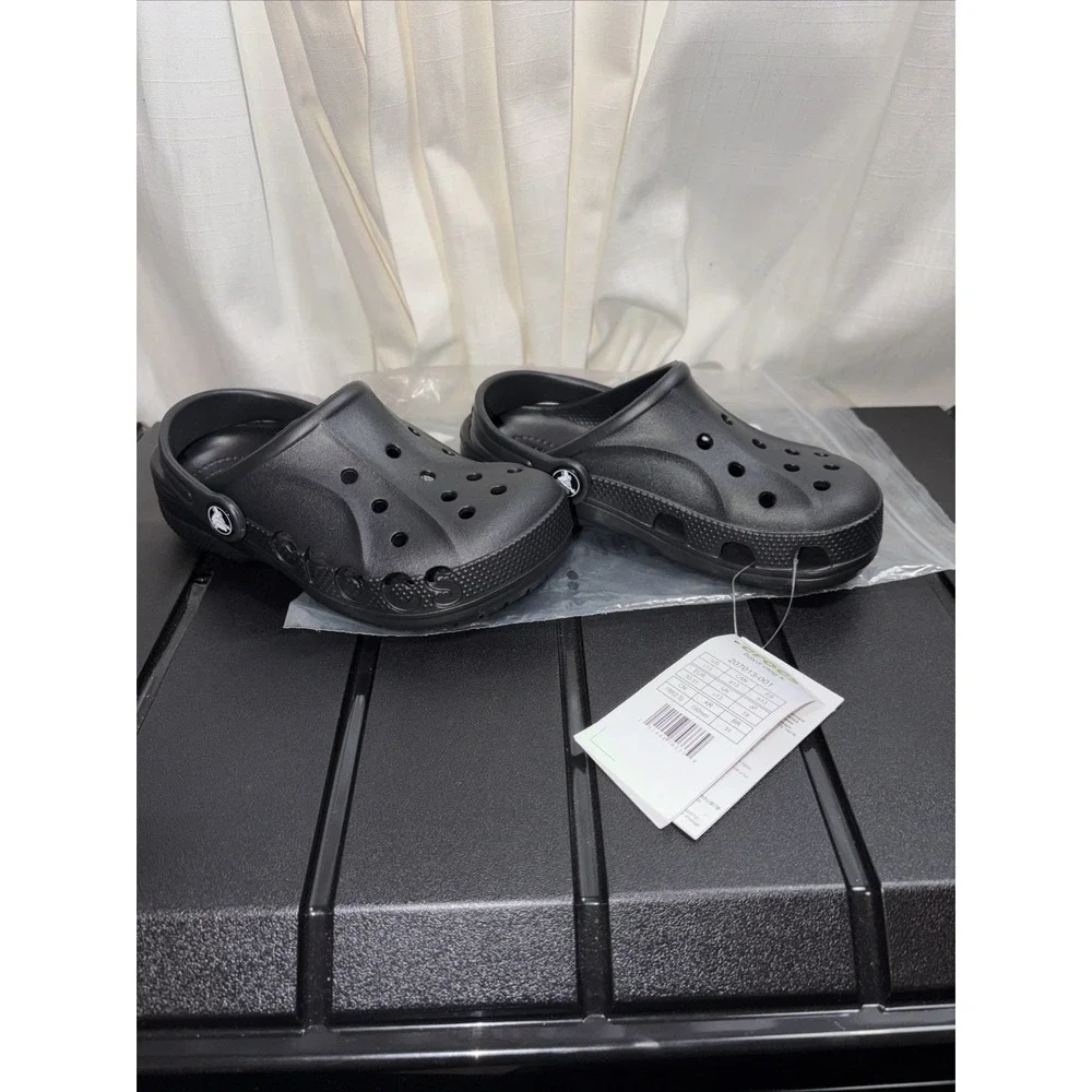 Crocs Kids Baya Clog K Kids Black Iconic Comfort Slipons Size Youth US C13- NWT